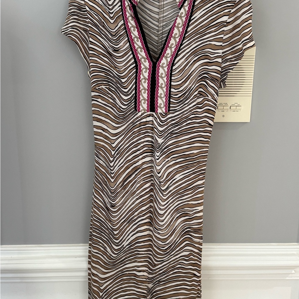 Trina Turk Beige and Pink Patterned Garment